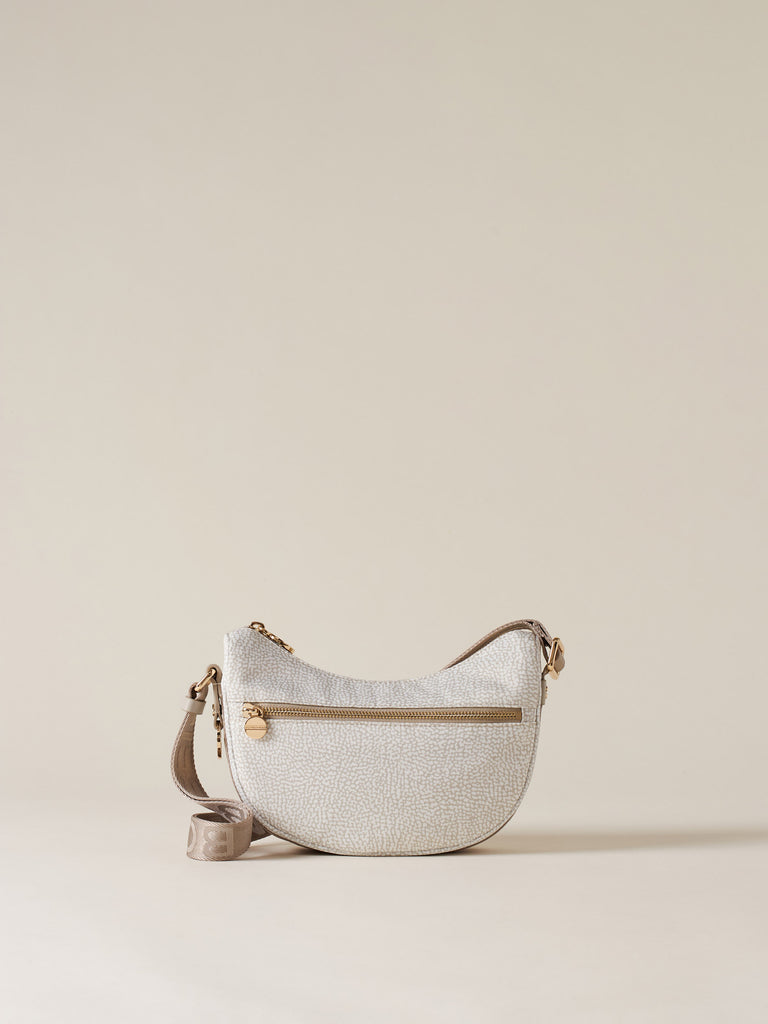 Tracolla di Tessuto Riciclato OP - ECO LINE LUNA BAG MINI - Borbonese