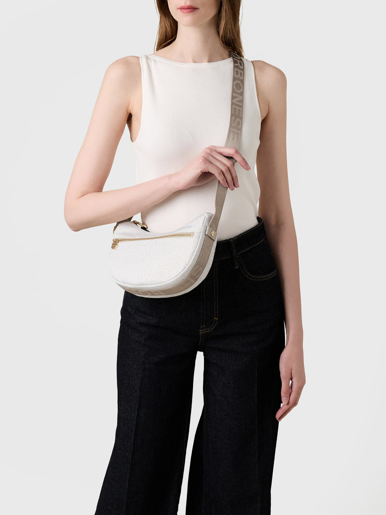 Tracolla di Tessuto Riciclato OP - ECO LINE LUNA BAG MINI - Borbonese