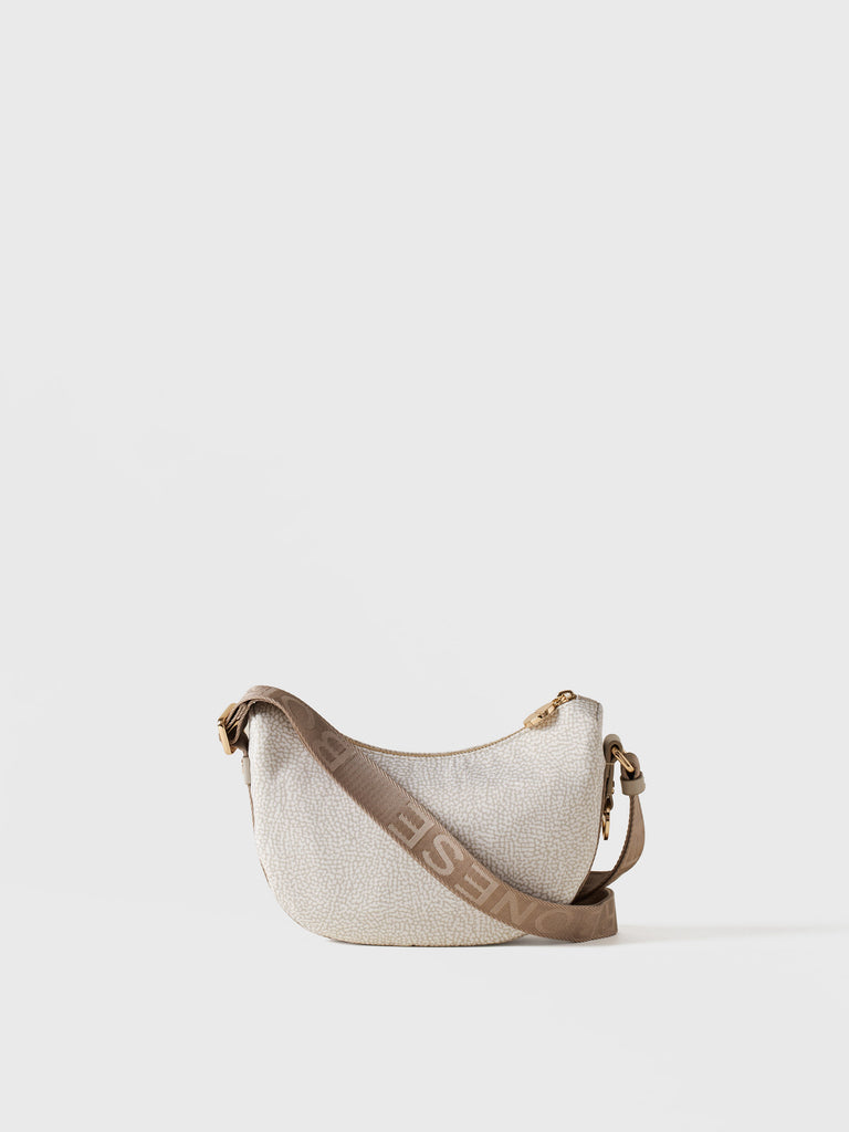 Tracolla di Tessuto Riciclato OP - ECO LINE LUNA BAG MINI - Borbonese