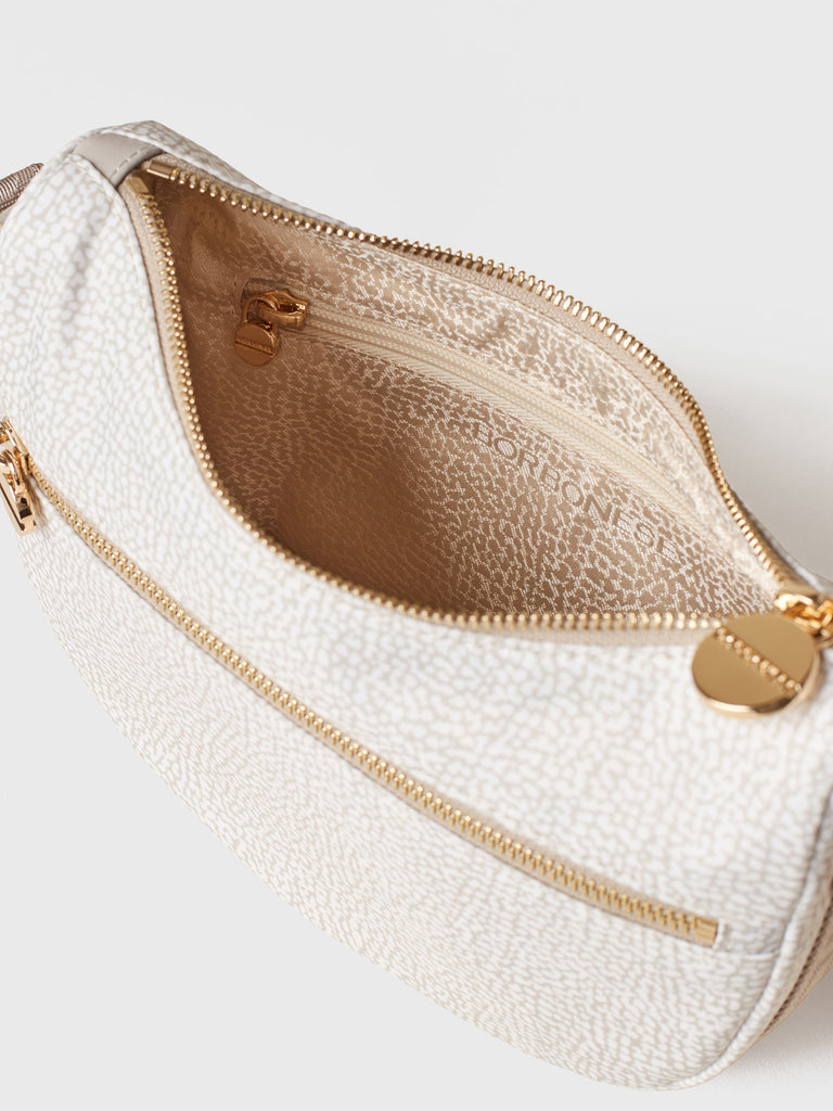 Tracolla di Tessuto Riciclato OP - ECO LINE LUNA BAG MINI - Borbonese