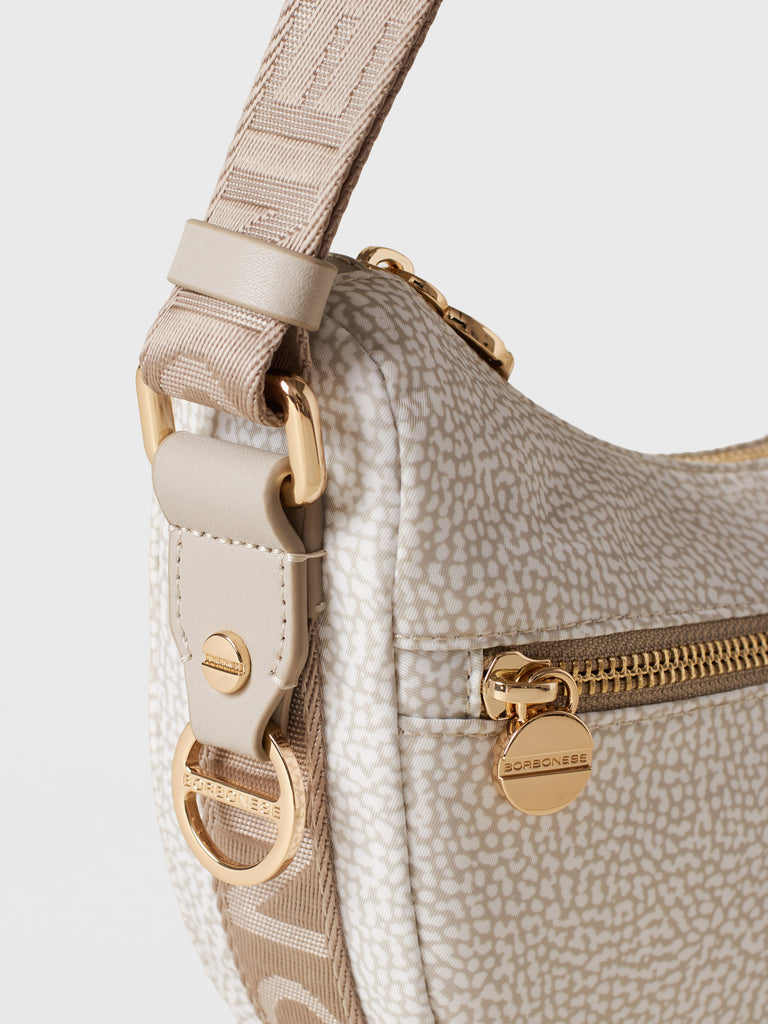 Tracolla di Tessuto Riciclato OP - ECO LINE LUNA BAG MINI - Borbonese