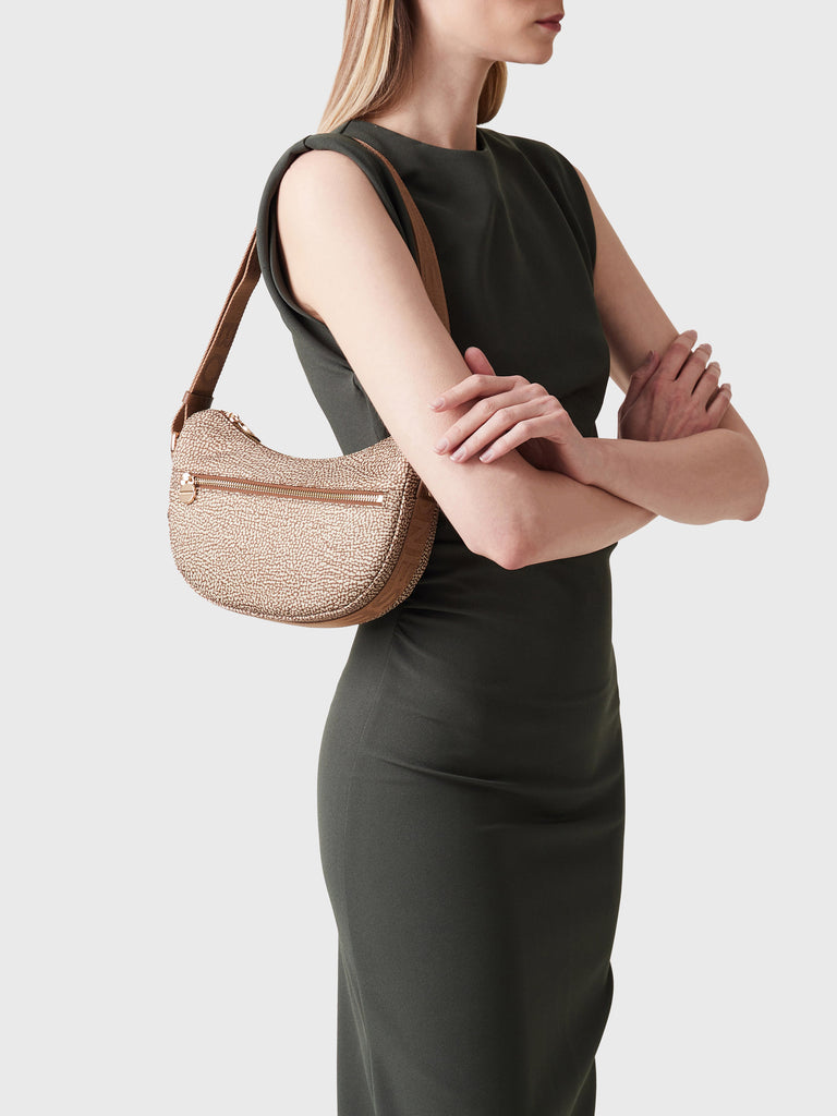 Tracolla di Tessuto Riciclato OP - ECO LINE LUNA BAG MINI - Borbonese
