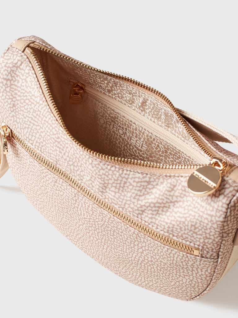 Tracolla di Tessuto Riciclato OP - ECO LINE LUNA BAG MINI - Borbonese