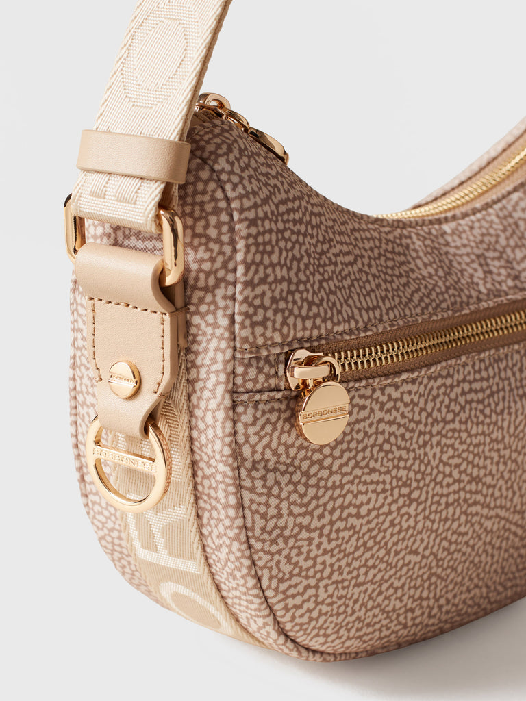 Tracolla di Tessuto Riciclato OP - ECO LINE LUNA BAG MINI - Borbonese