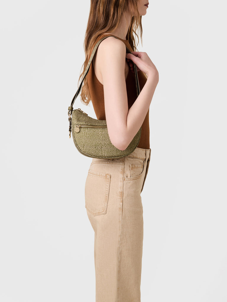 Tracolla di Tessuto Riciclato OP - ECO LINE LUNA BAG MINI - Borbonese
