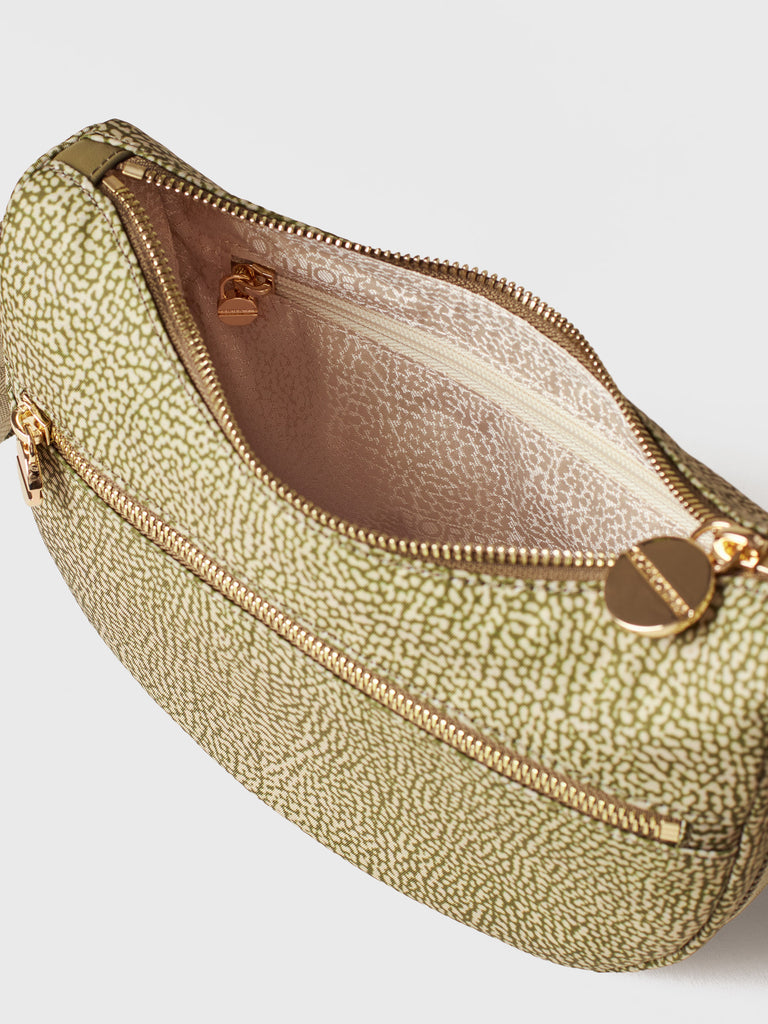 Tracolla di Tessuto Riciclato OP - ECO LINE LUNA BAG MINI - Borbonese