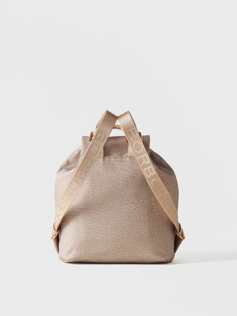 Zaino di Tessuto Riciclato OP e Pelle - ZAINO ECO LINE MEDIUM - Borbonese
