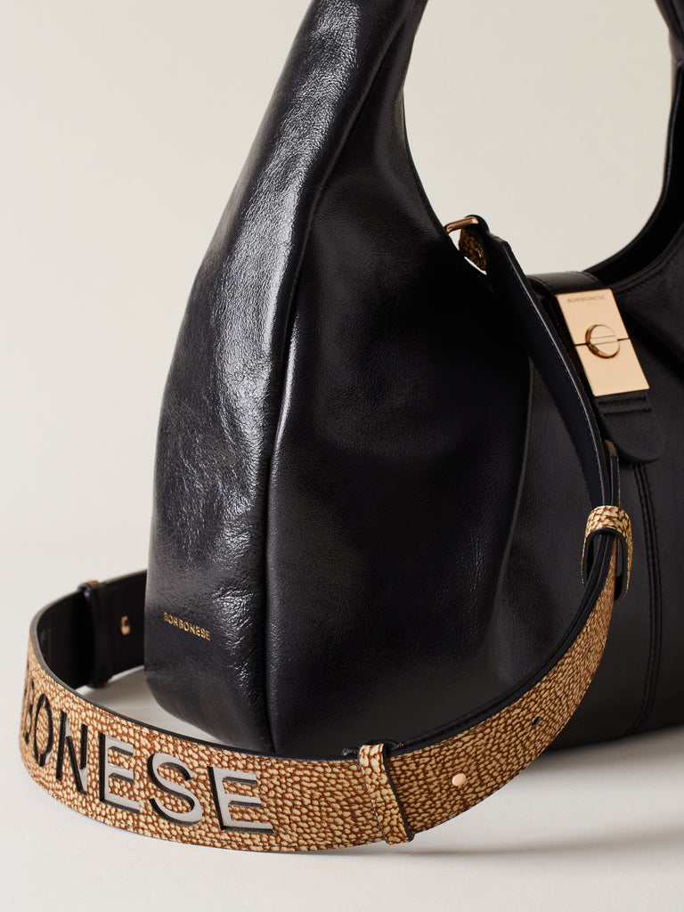 Logoed leather strap