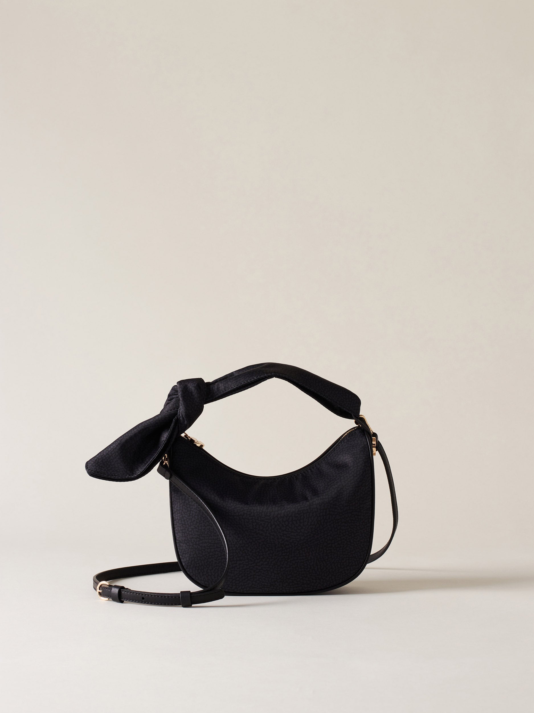 Borbonese 66 Luna Bag Petite Dark Black_1