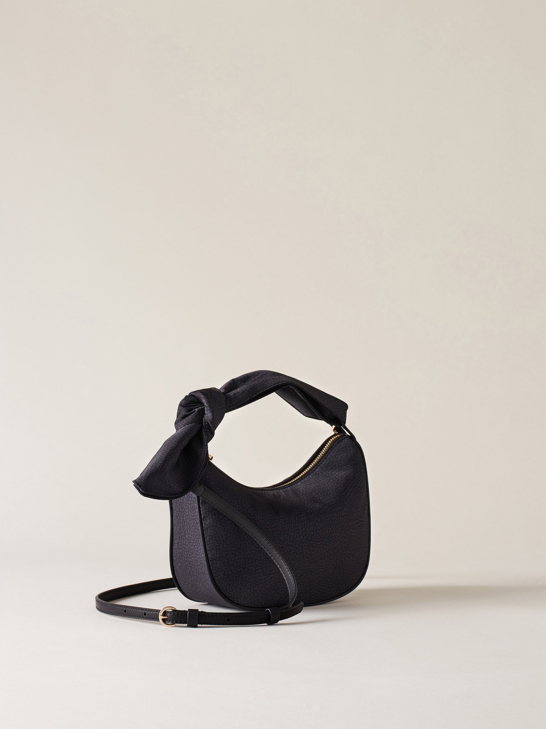 Borbonese 66 Luna Bag Petite Dark Black_3