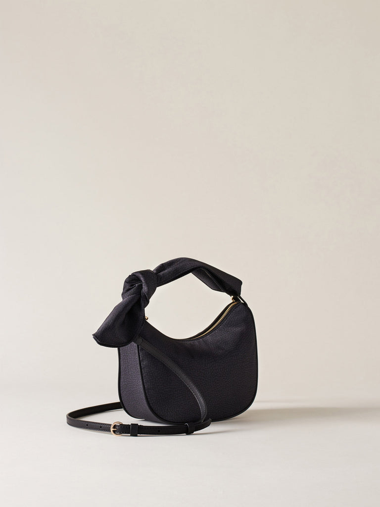 Borbonese 66 Luna Bag Petite Dark Black_3