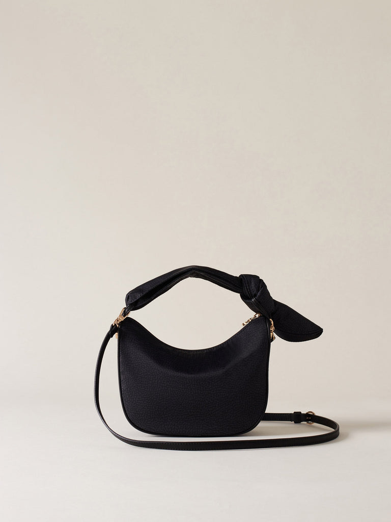 Borbonese 66 Luna Bag Petite Dark Black_4