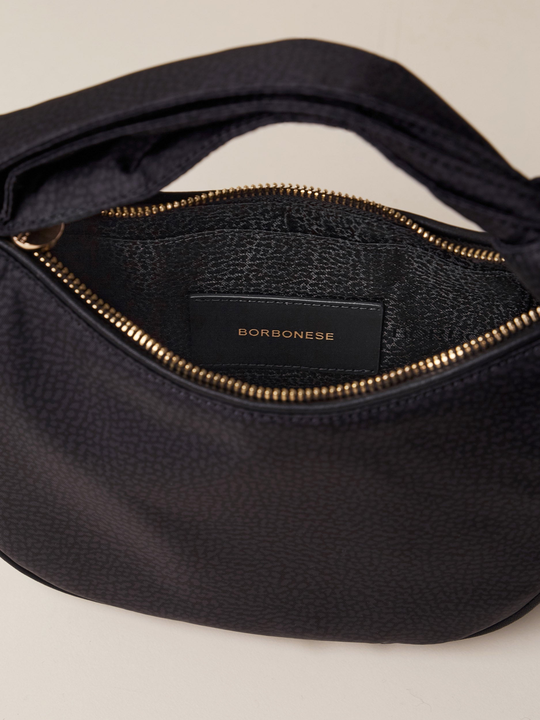Borbonese 66 Luna Bag Petite Dark Black_6