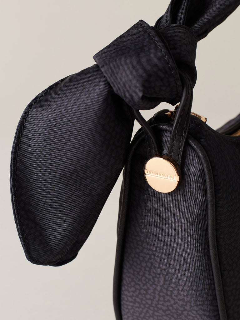 Borbonese 66 Luna Bag Petite Dark Black_7
