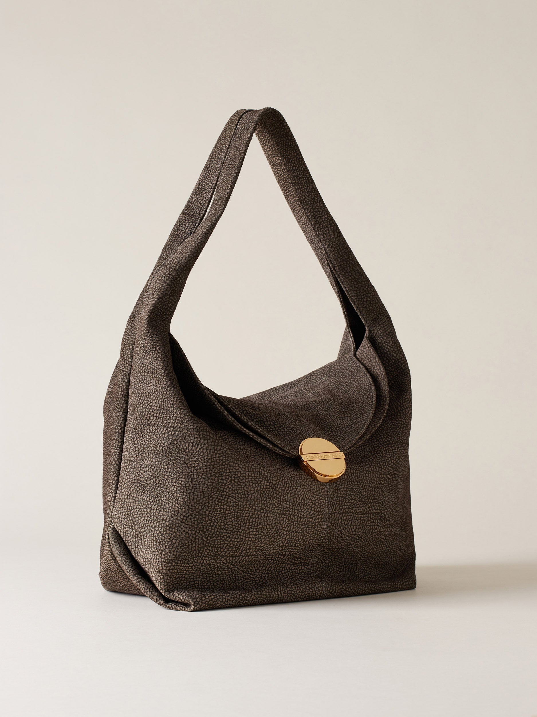 Borbonese 54 Borsa Hobo L Camoscio Op Default Title_3