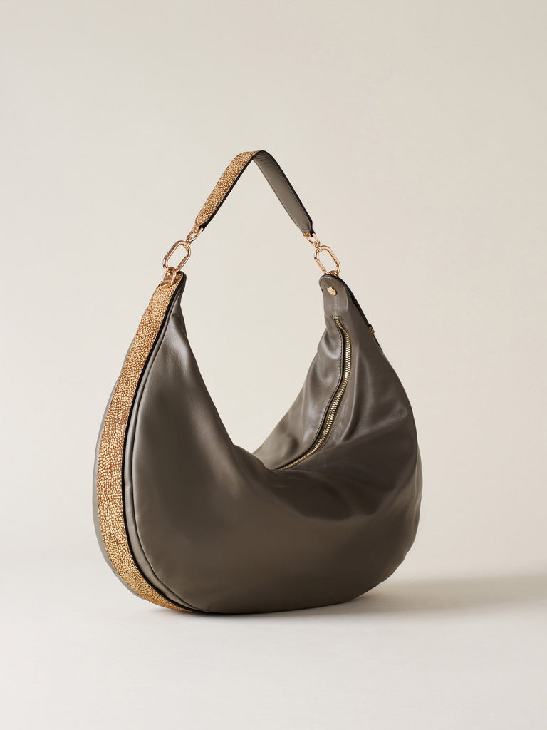 Borbonese 76 Borsa Hobo L Oyster Default Title_3