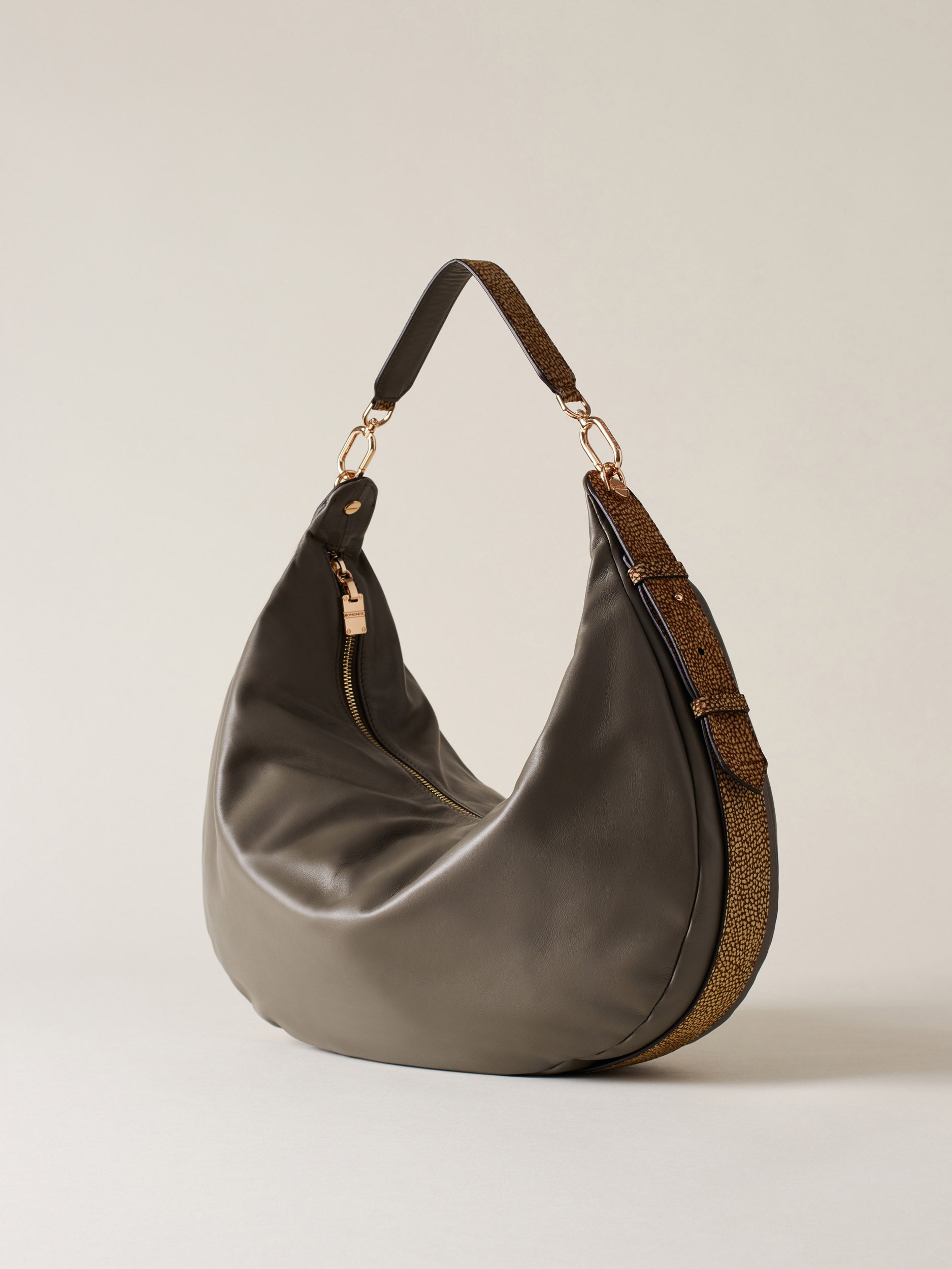 Borbonese 76 Borsa Hobo L Oyster Default Title_5