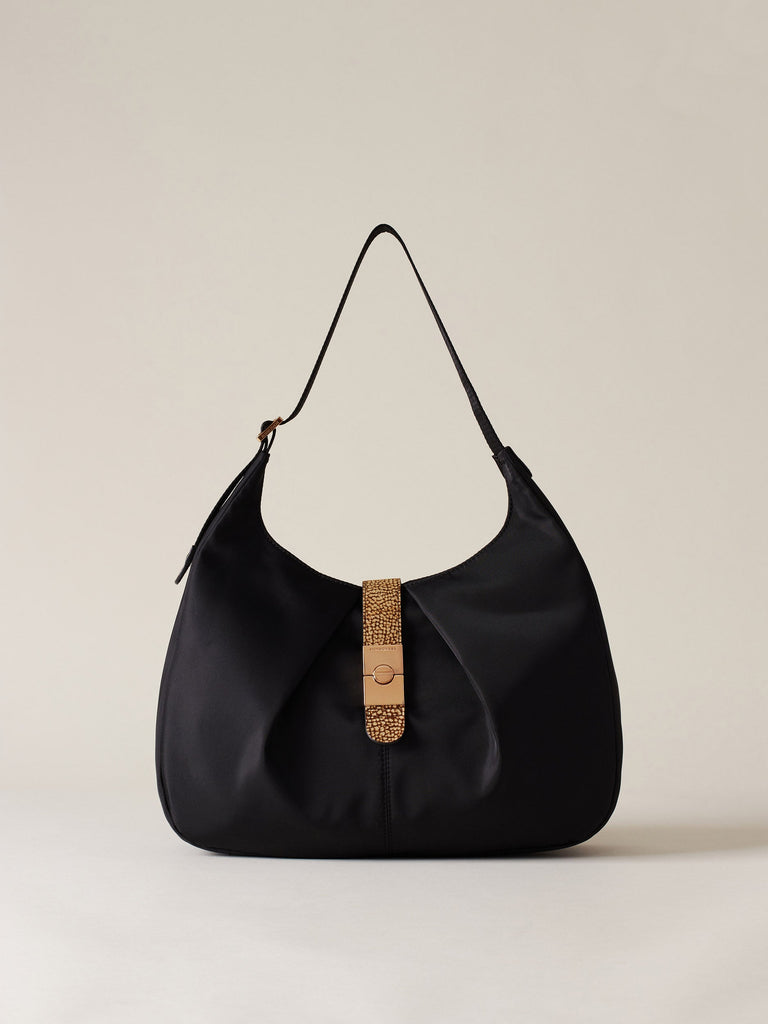 Borbonese 80 Borsa Hobo M Cortina Nylon Default Title_1