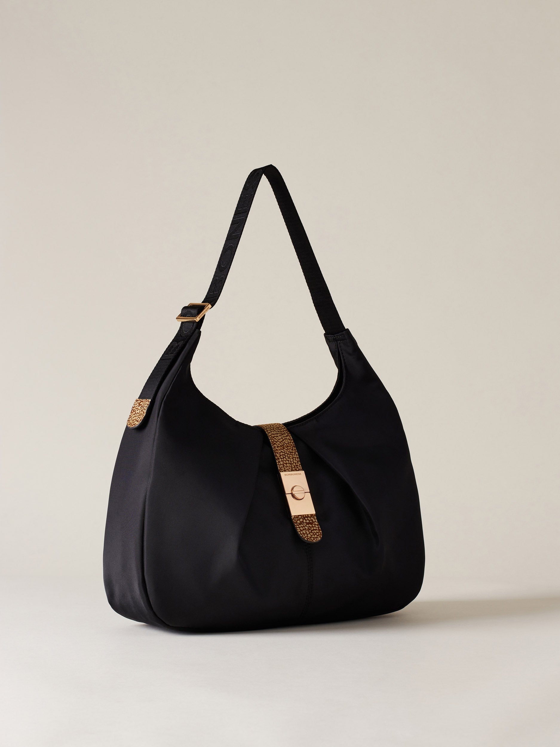 Borbonese 80 Borsa Hobo M Cortina Nylon Default Title_3