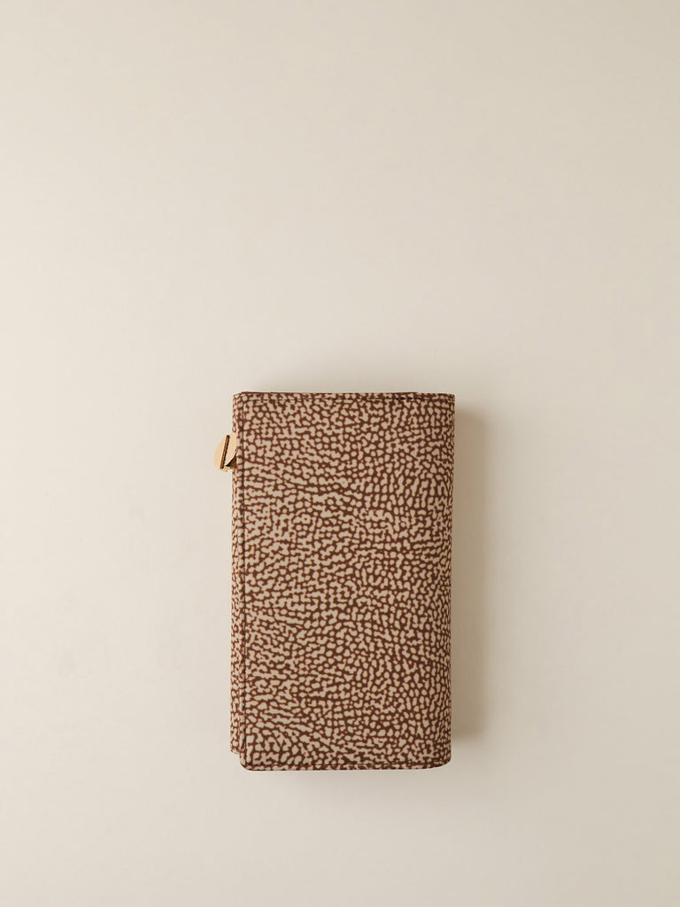 OP recycled recycled fabric & leather wallet   - PORTAFOGLIO CLASSICA MEDIUM - Borbonese