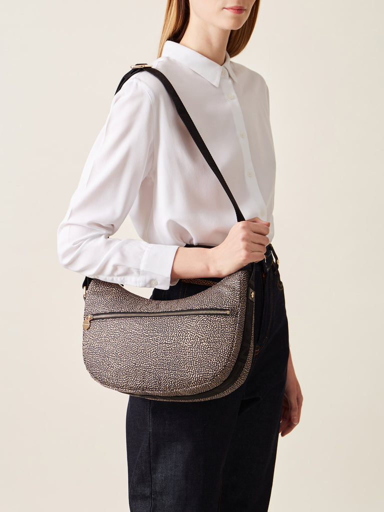 Bag Medium Borbonese Mezzaluna Piccola Tracolla Borsa Borbonese