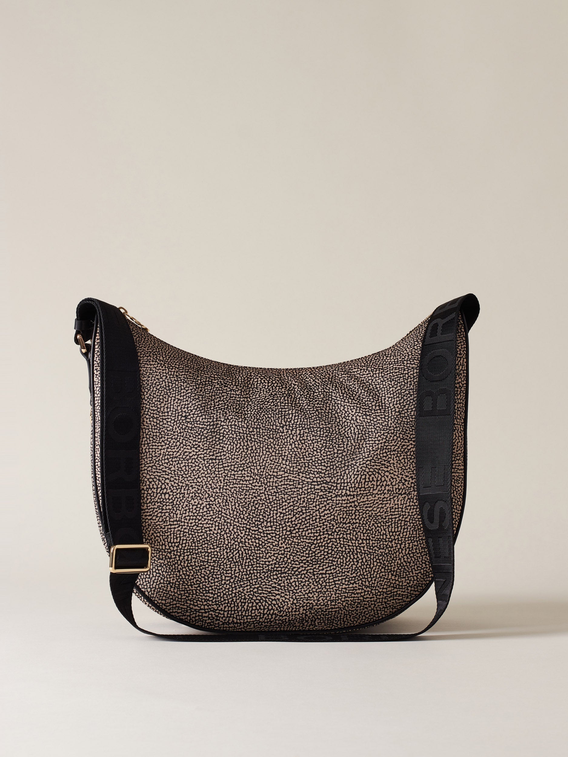 Borbonese  Luna Bag Medium Op Naturale/Nero - 1
