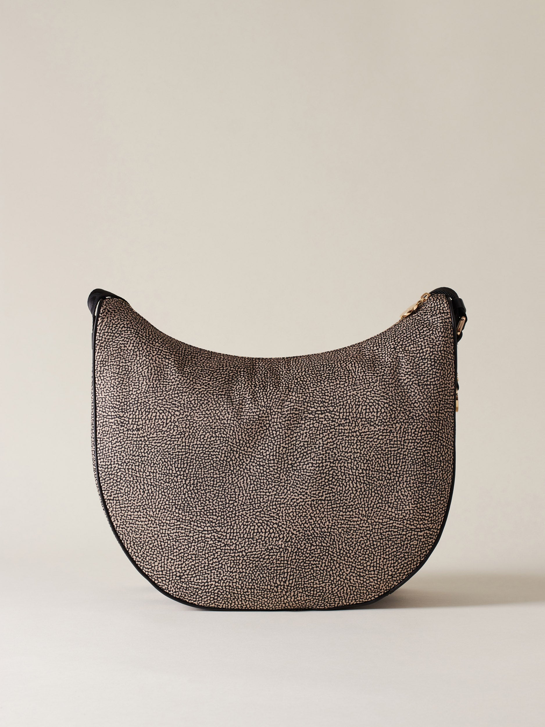 Borbonese  Luna Bag Medium Op Naturale/Nero - 4